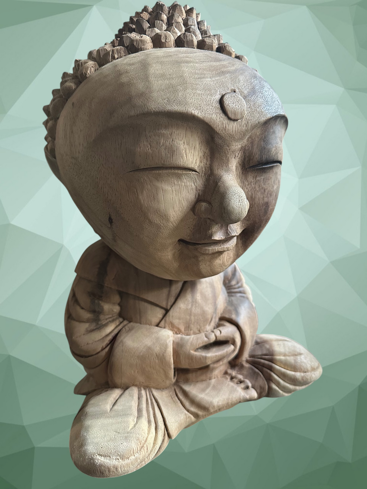 Handgesneden Baby Buddha Small — Origin Java 30 cm hoog