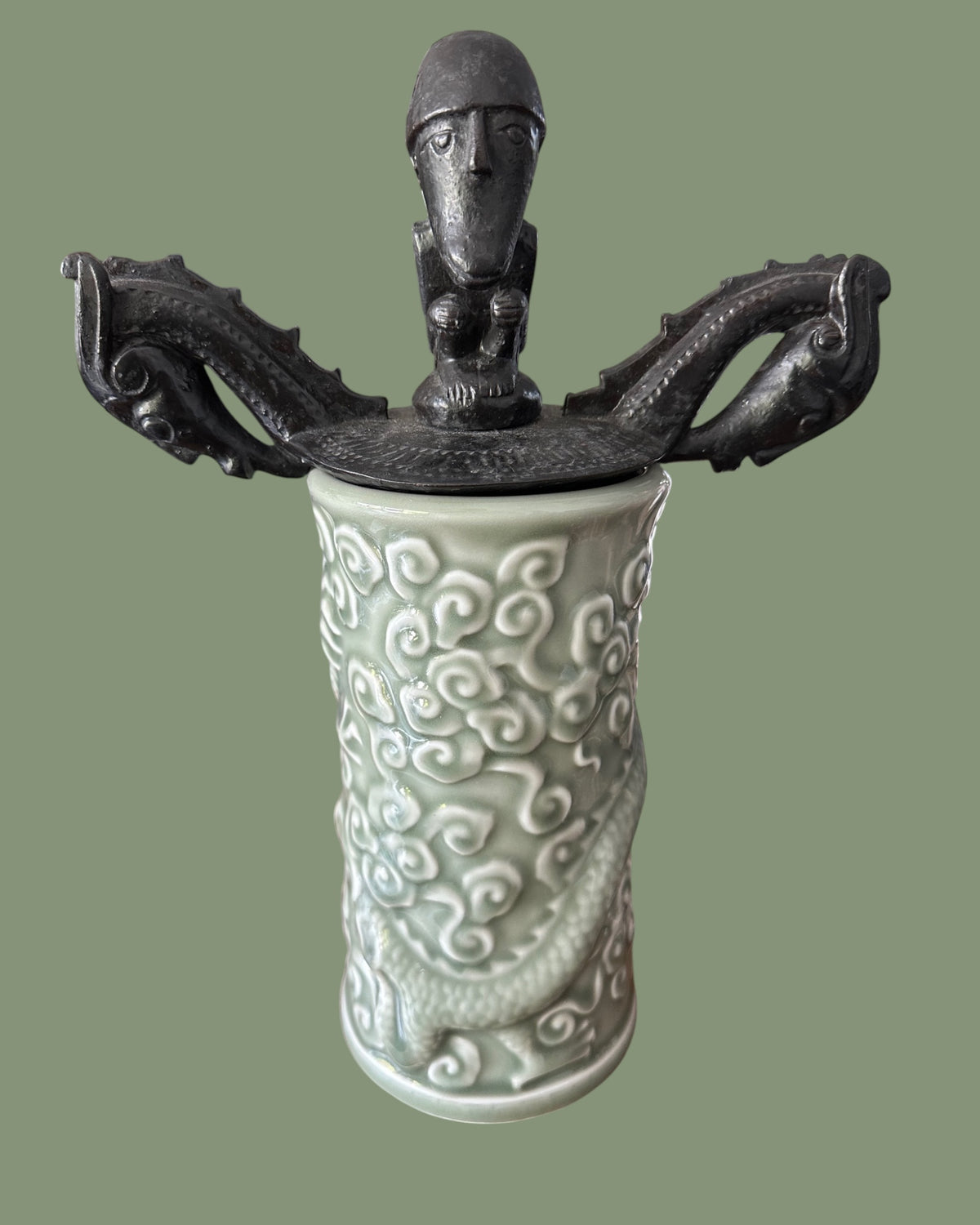 Batak Guri-Guri Stopper – Handgesneden Hout uit Sumatra (XL)