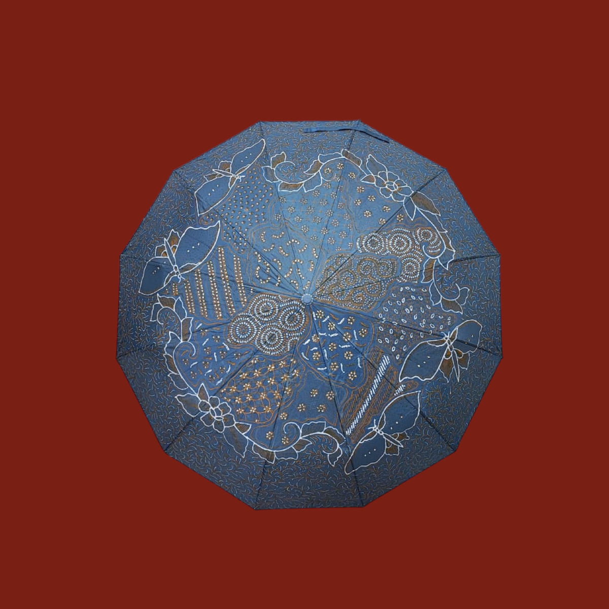 Hand gebatikte paraplu (groot formaat diameter 118 cm)