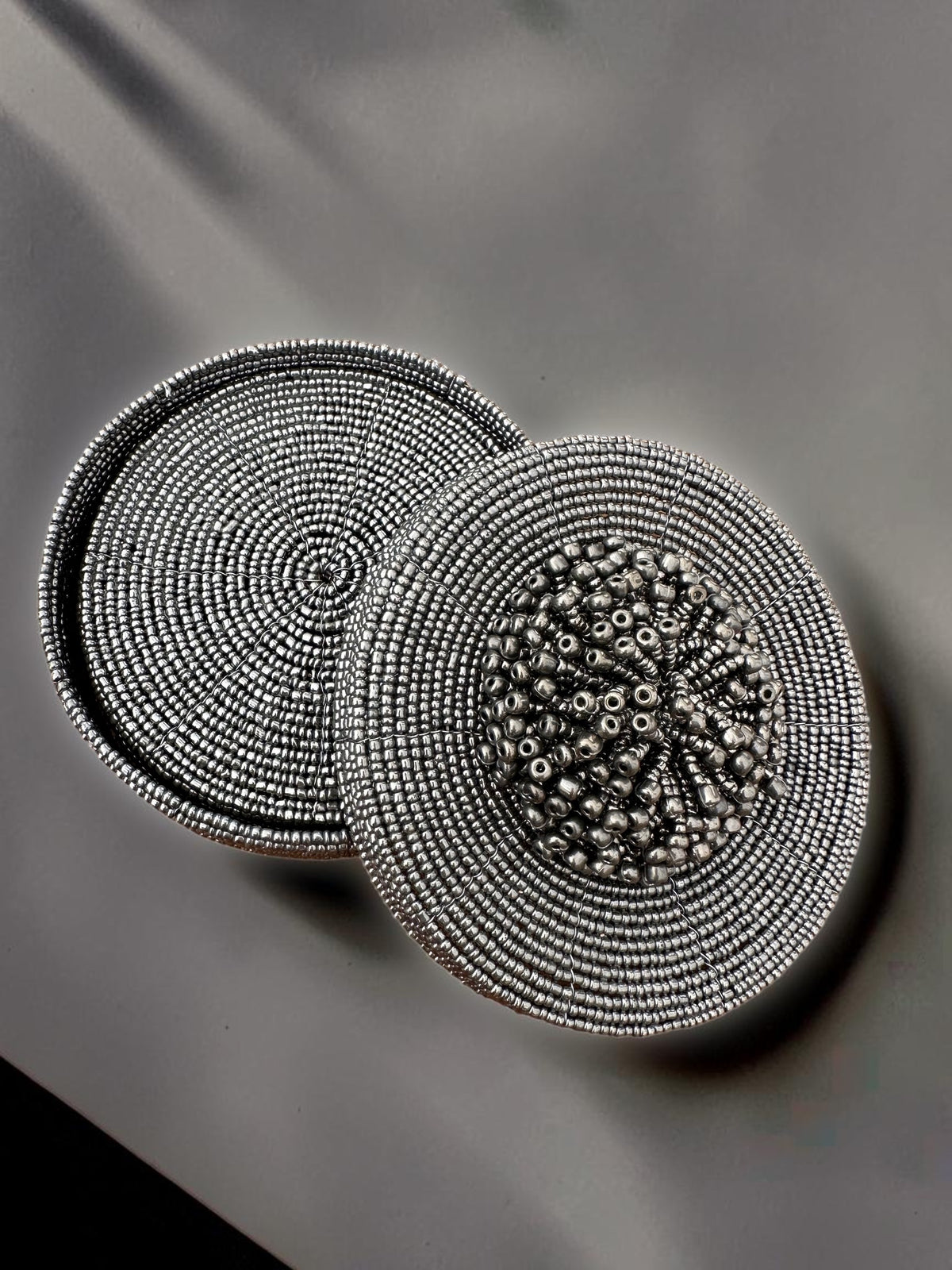 Kralen coasters met opbergdoos 